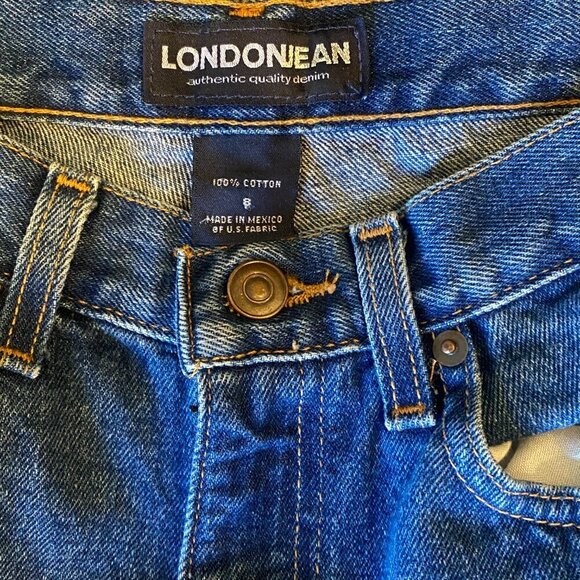 VTG VS LONDONJEAN Straight Leg High-Rise 100% Cotton Blue Jeans Sz 8 #348F - Picture 6 of 7